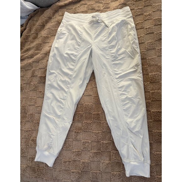 Lululemon Dance Studio Mid-Rise Jogger Lined Athletic Pants Size 14 Bone White - Picture 1 of 10
